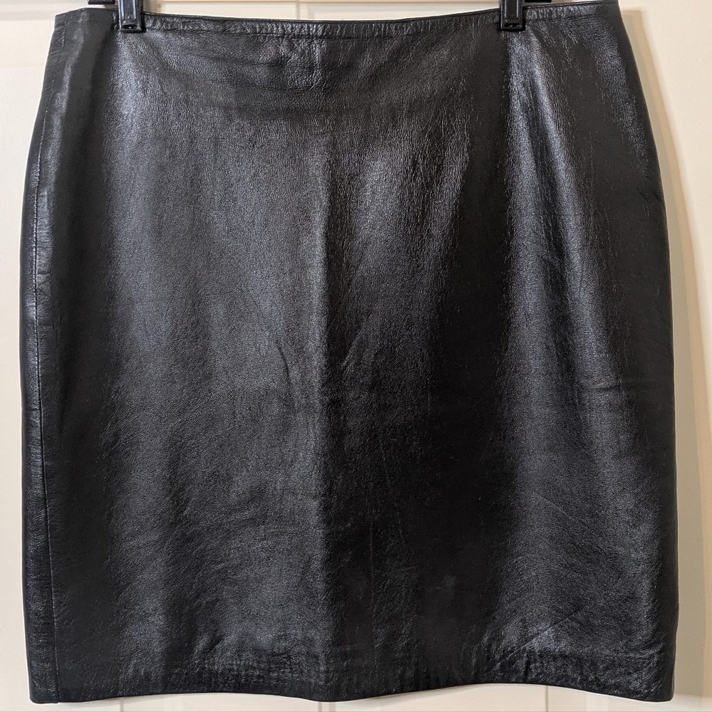 Sunbelt Shiny Black Mini Skirt